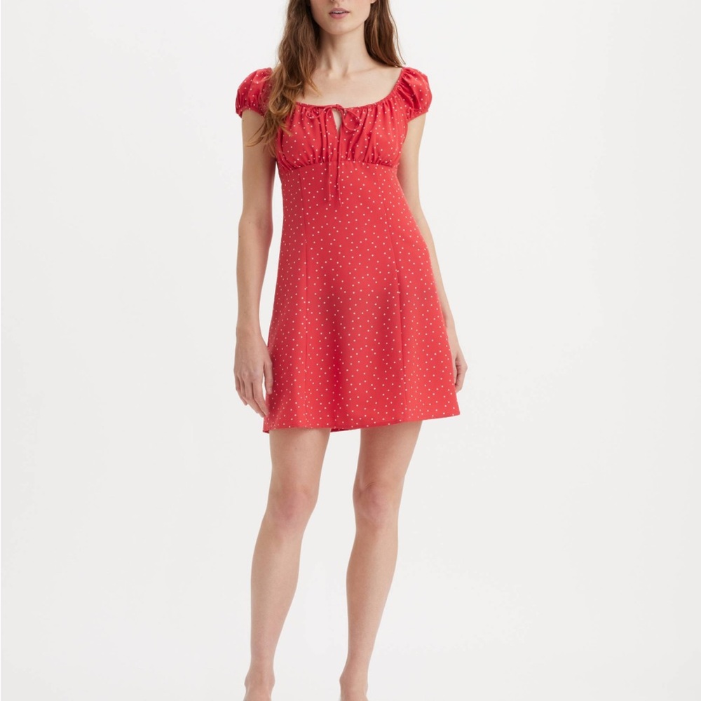 NWT‎ Levi’s polka dot clementine cap sleeve adorable dress XL